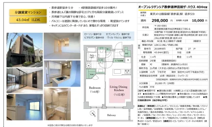 オープンレジデンシア表参道神宮前ザ・ハウス 404号 0