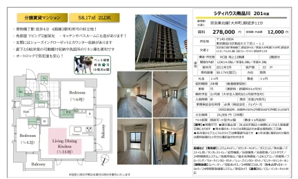 シティハウス南品川 201号 0