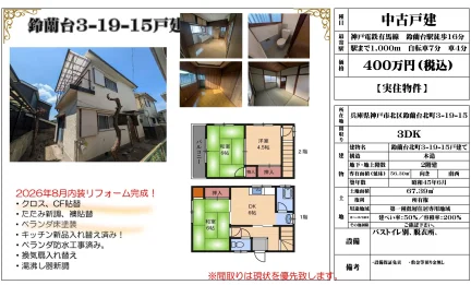 兵庫県神戸市北区鈴蘭台北町３丁目 中古戸建 0