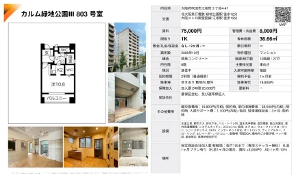 カルム緑地公園Ⅱ 803号 0