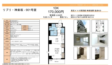 リブリ・神楽坂 901号 0
