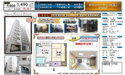 チサンマンション板橋 907号 0