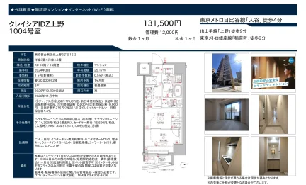 クレイシアIDZ上野 1004号 0