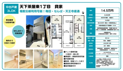 大阪府大阪市西成区天下茶屋東1丁目18-6 貸家 0