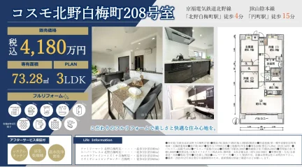 3-Bedroom Condo Near Station in Taishogun minamiichijocho 0
