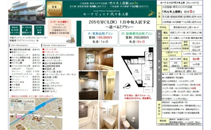 ルーナビィエナ代々木上原 205号 0