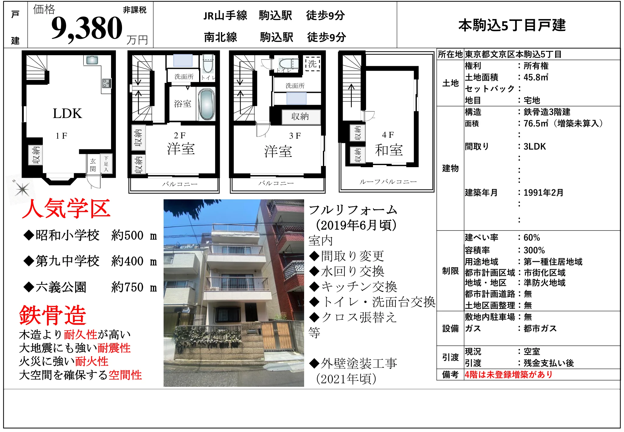Classic 3-Bedroom House in Honkomagome 10