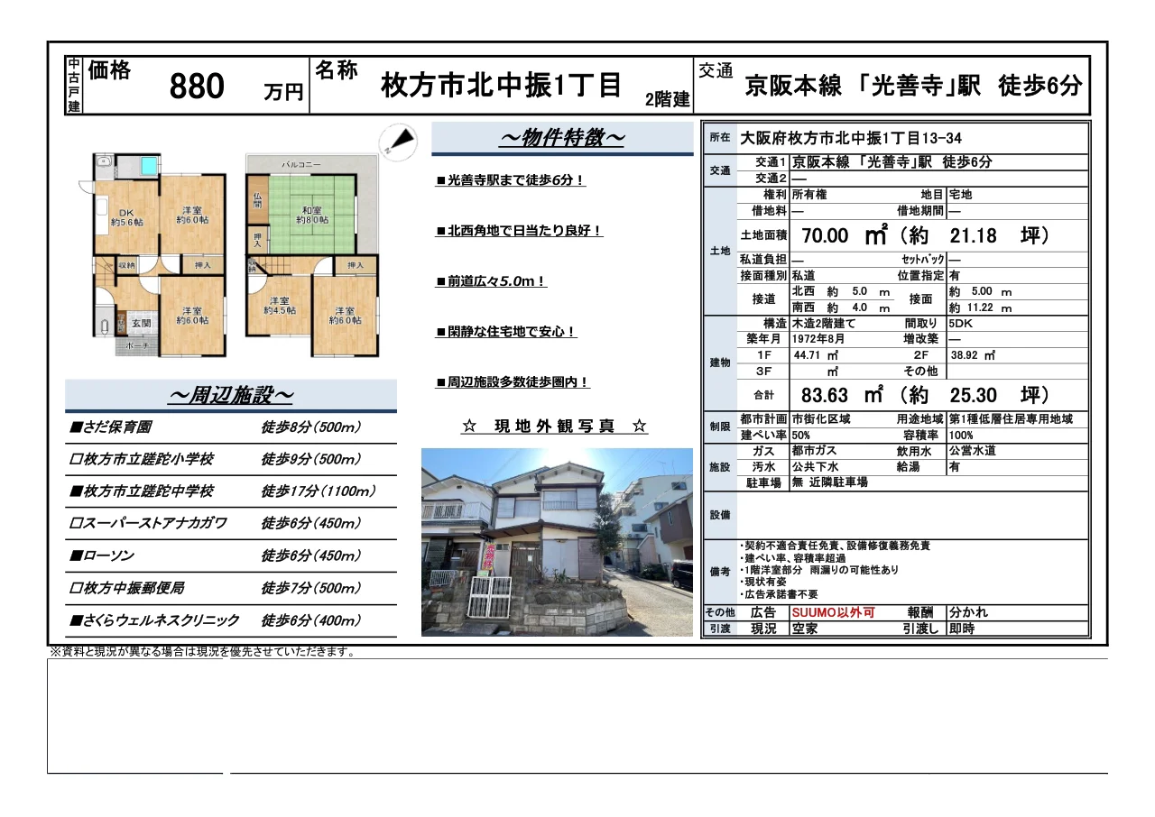 Well-Kept 5-Bedroom House Near Station in Kitanakaburi 0