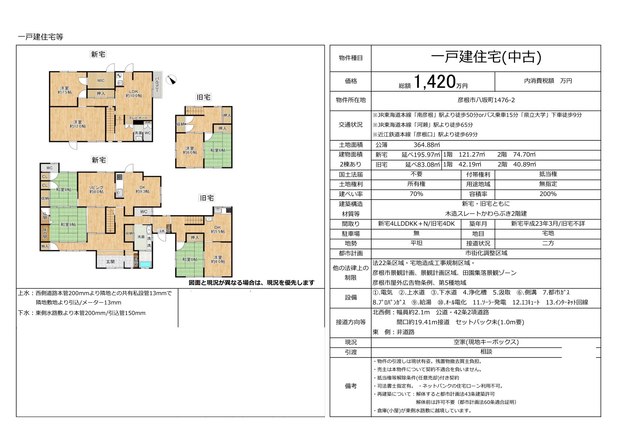滋賀県彦根市八坂町 中古戸建 0