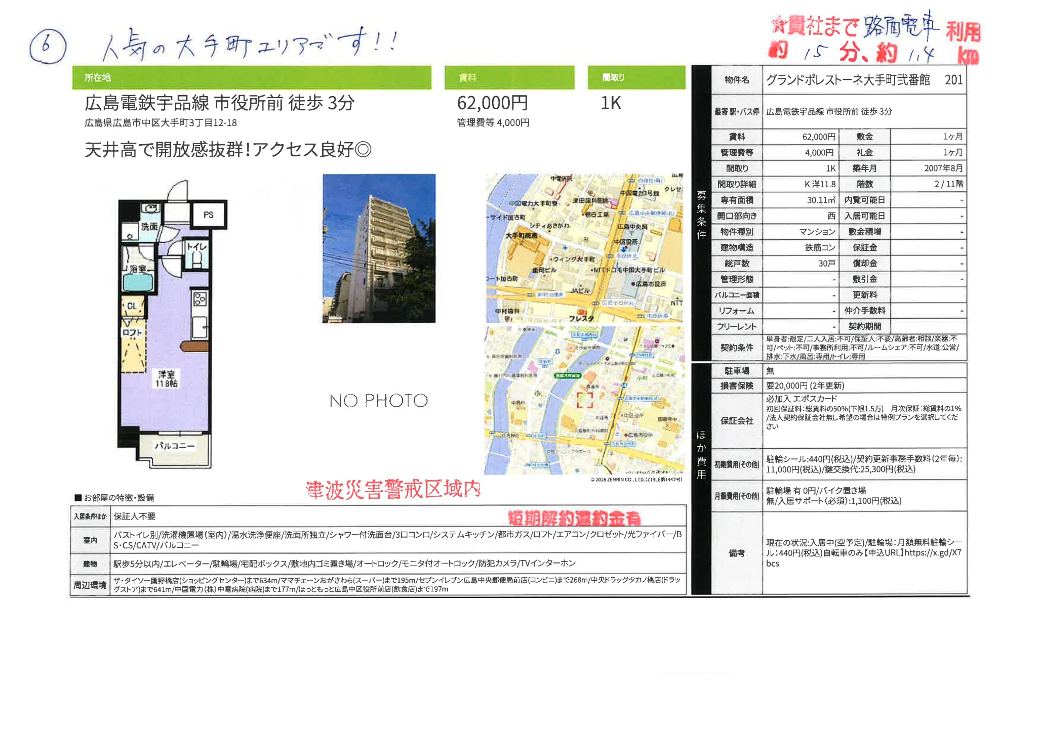 グランドポレストーネ大手町弐番館 201号 0