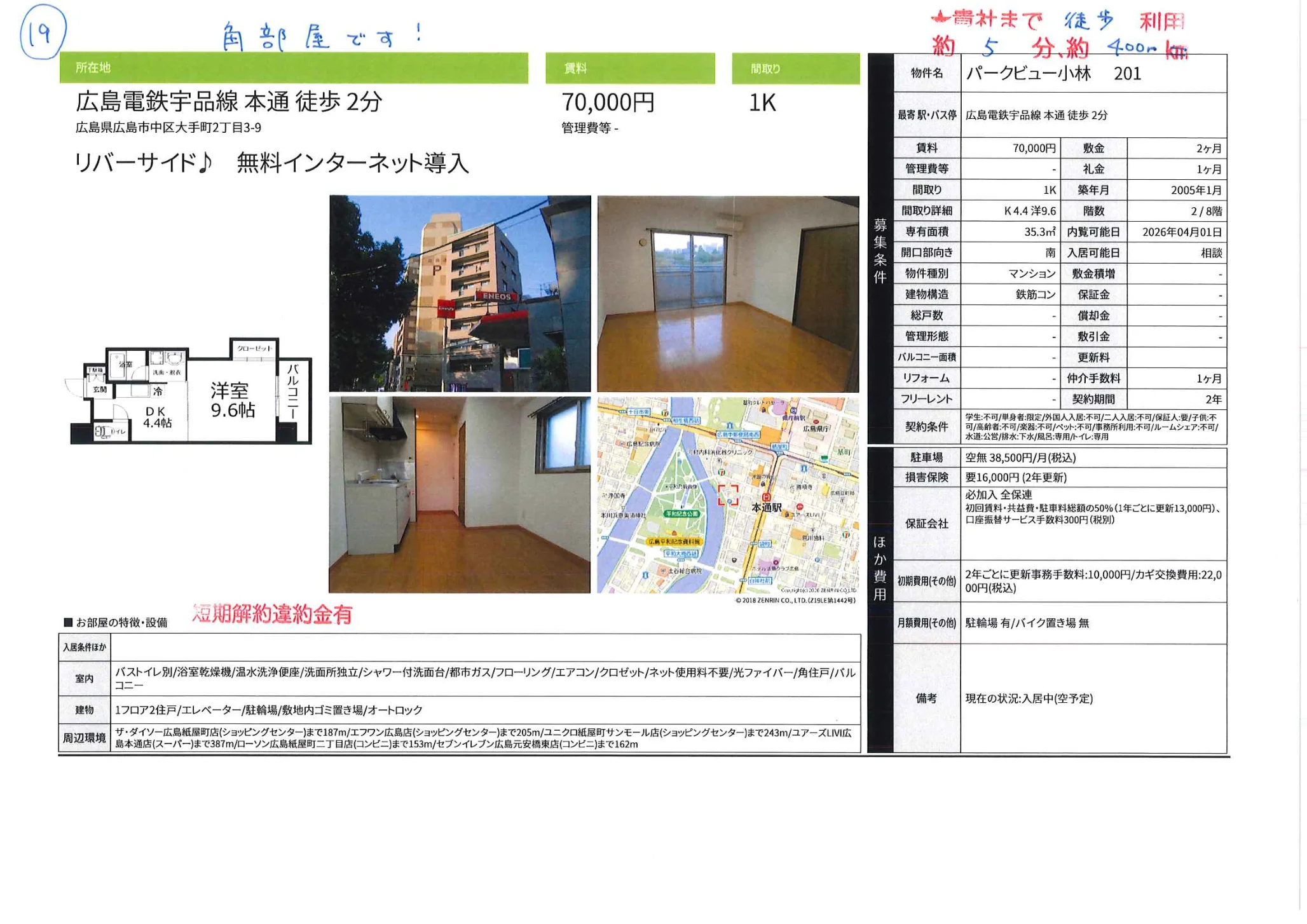 パークビュー小林 201 201号 0