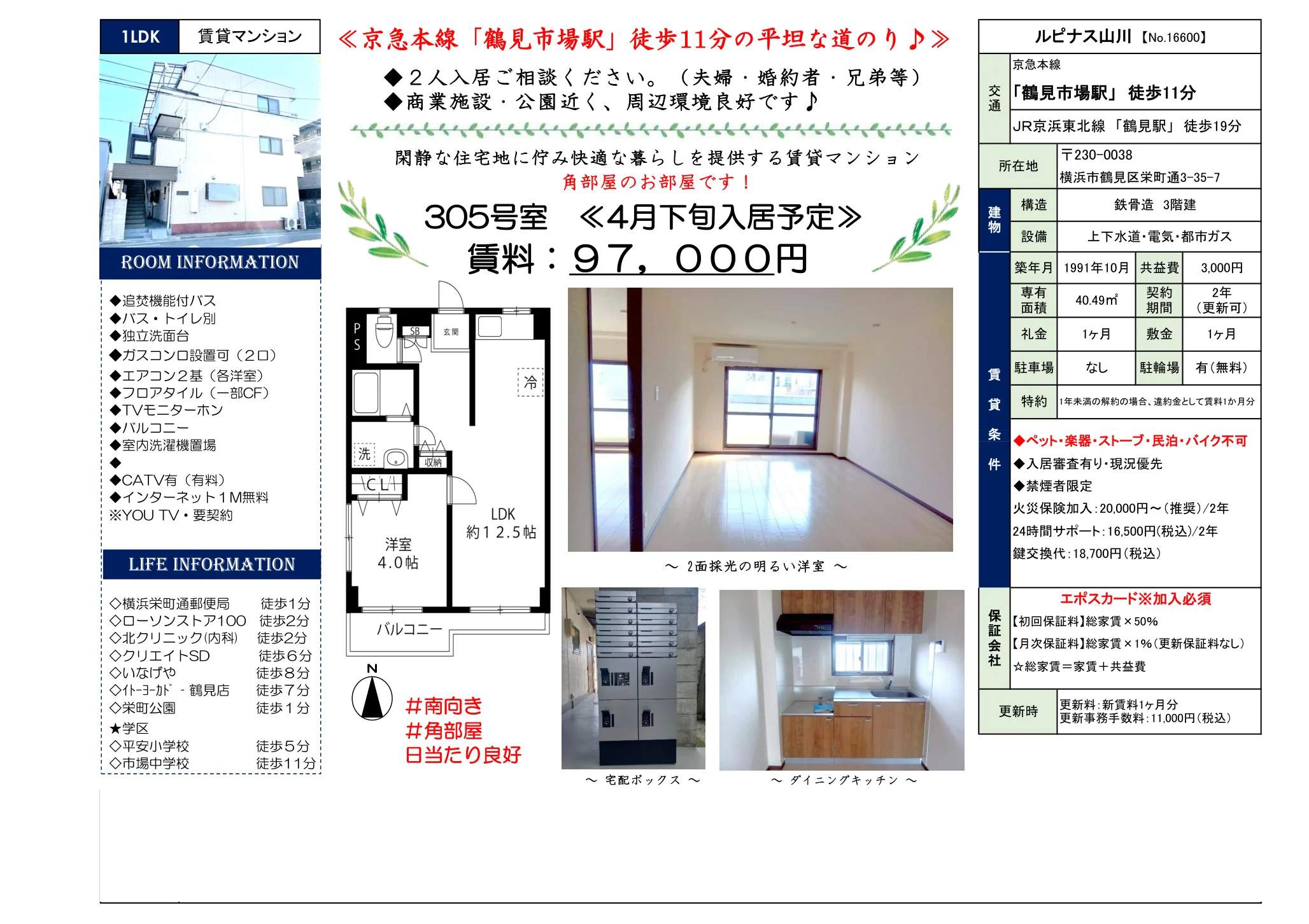 ルピナス山川 305号 0