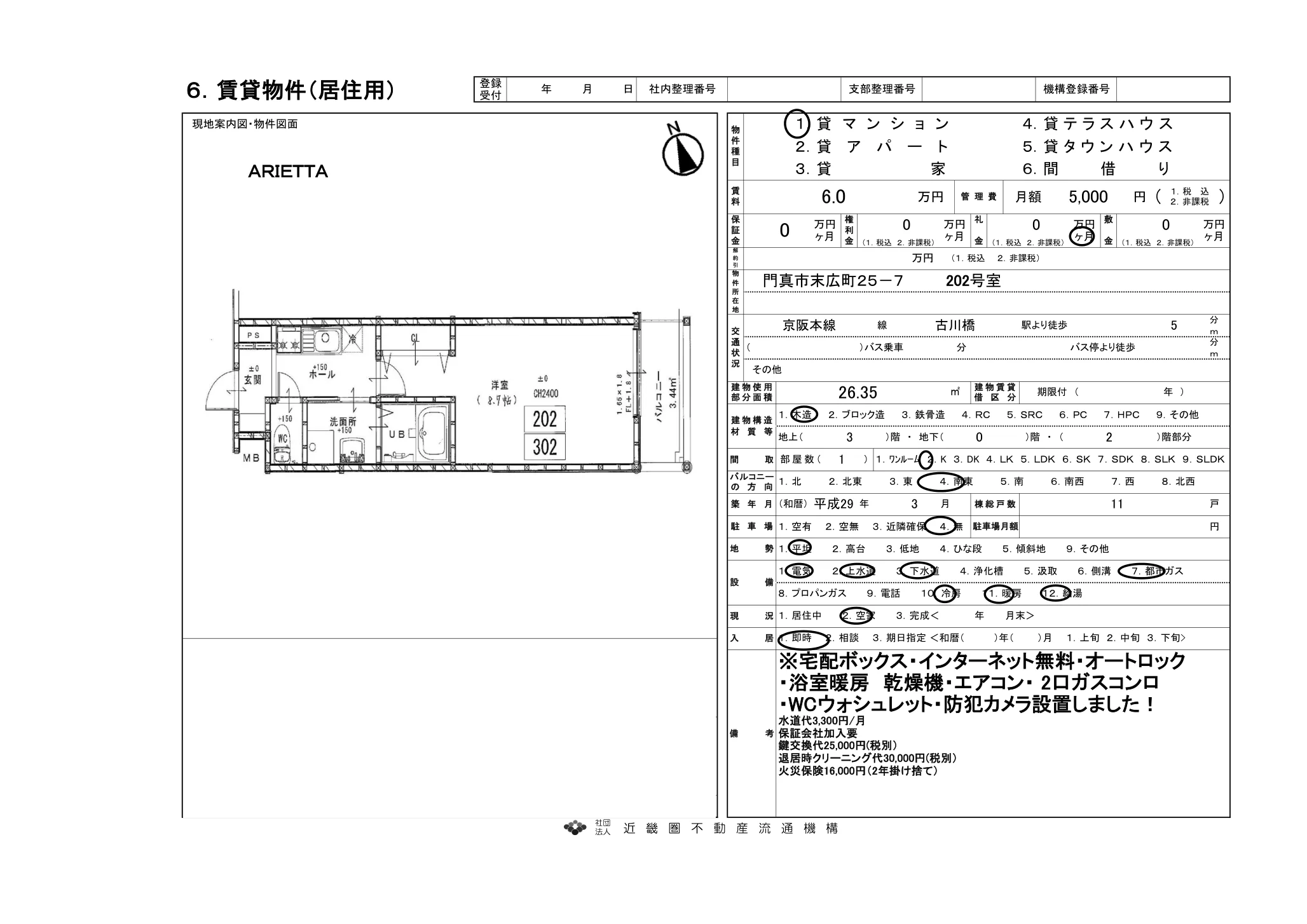 ARIETTA 202号室 0