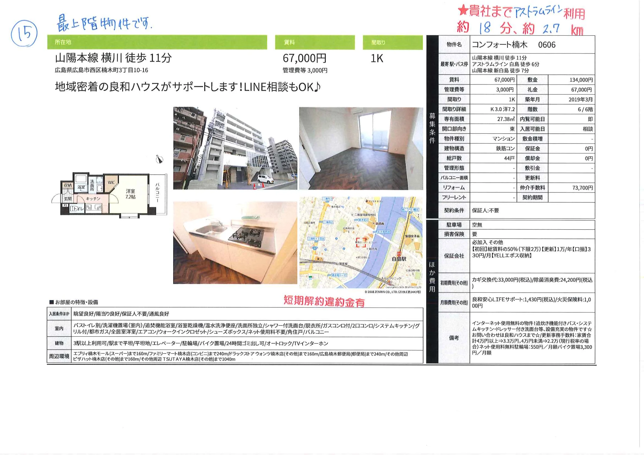 コンフォート楠木 0606 0606号 0