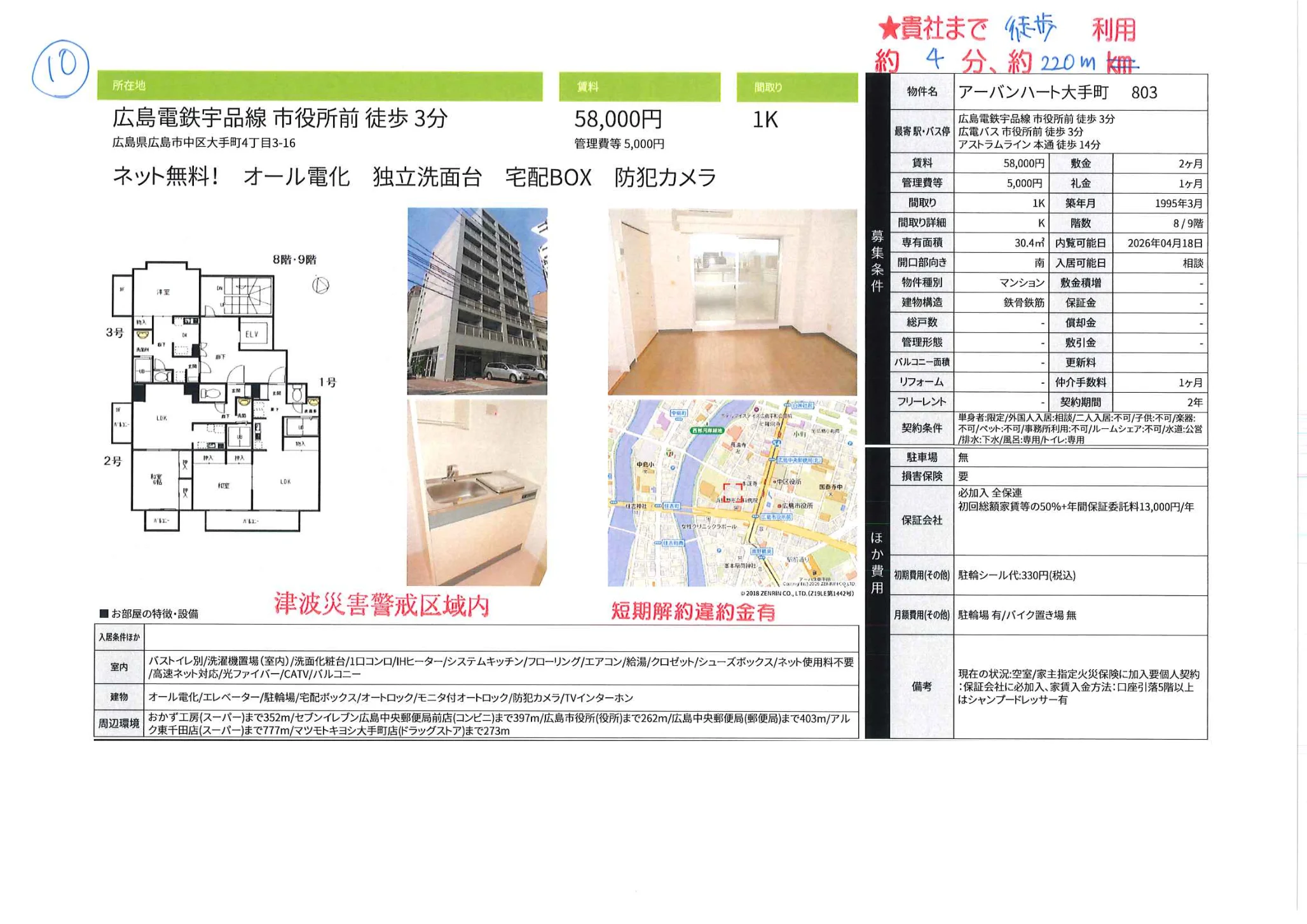 アーバンハート大手町 803 0