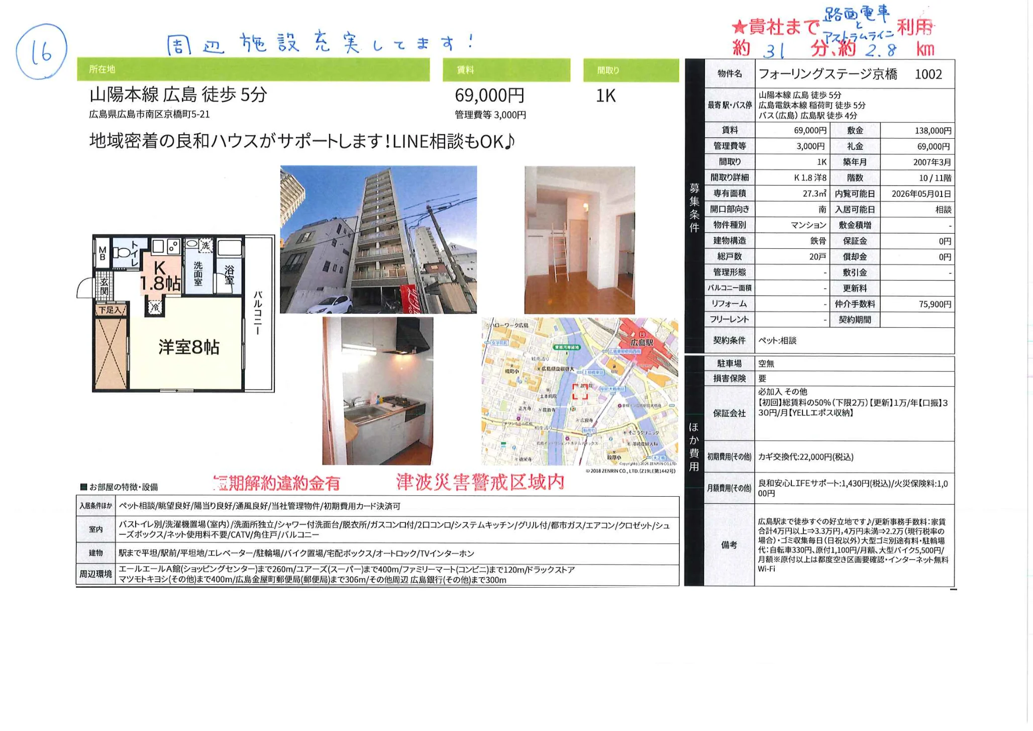 フォーリングステージ京橋 1002号 0