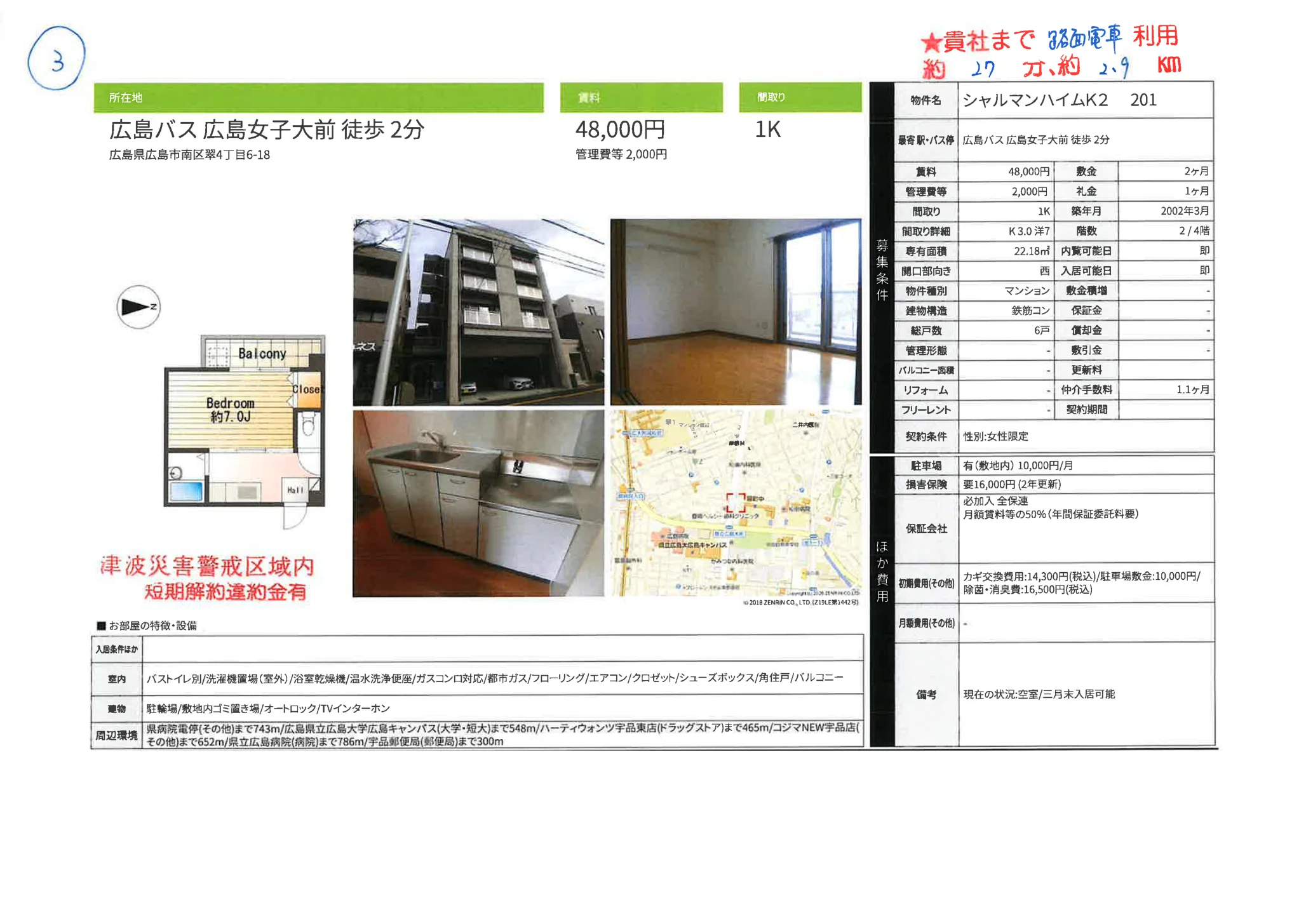 シャルマンハイムK2 201 201号 0