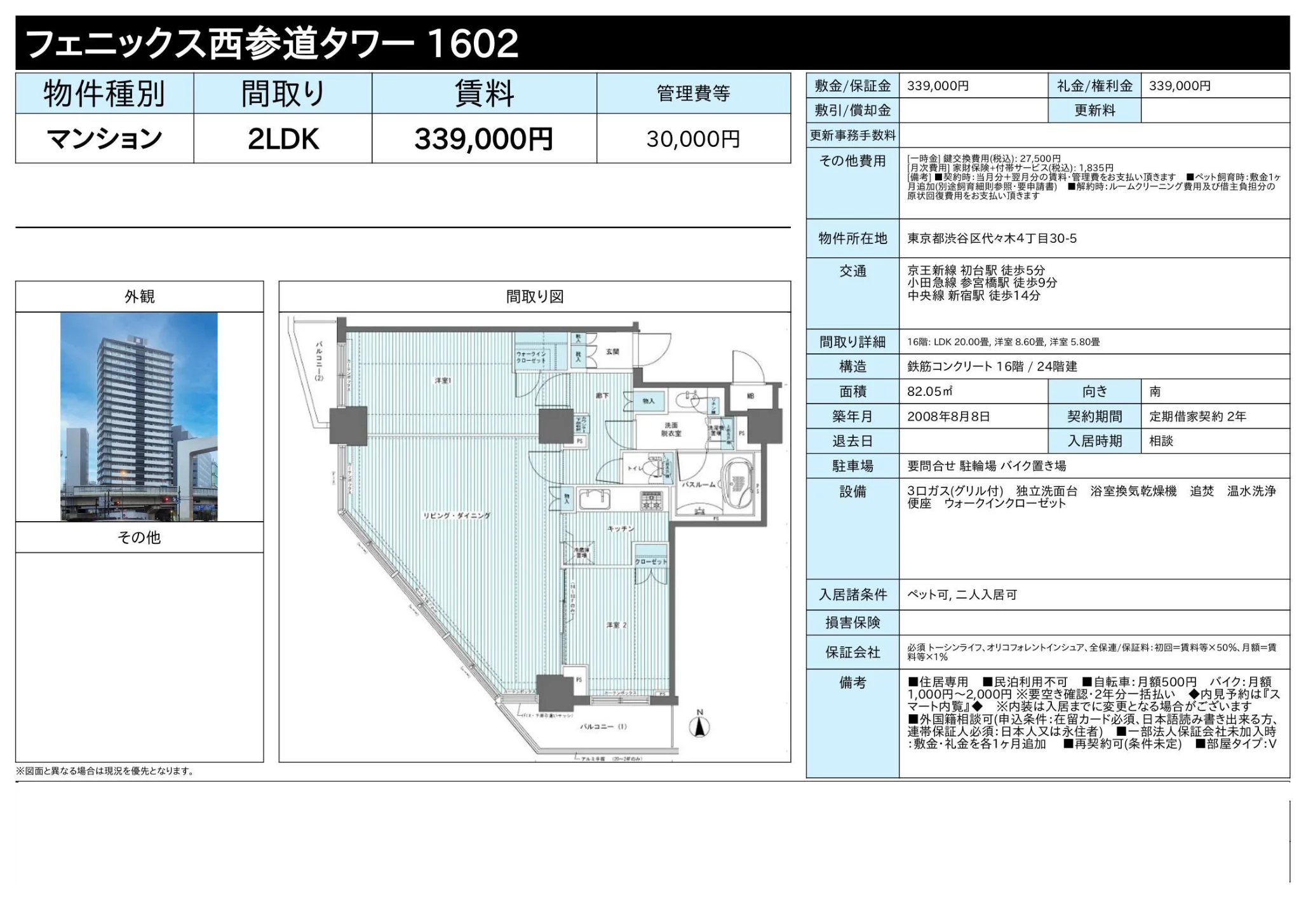 2-Bedroom Condo Near Station in Motoyoyogicho 10