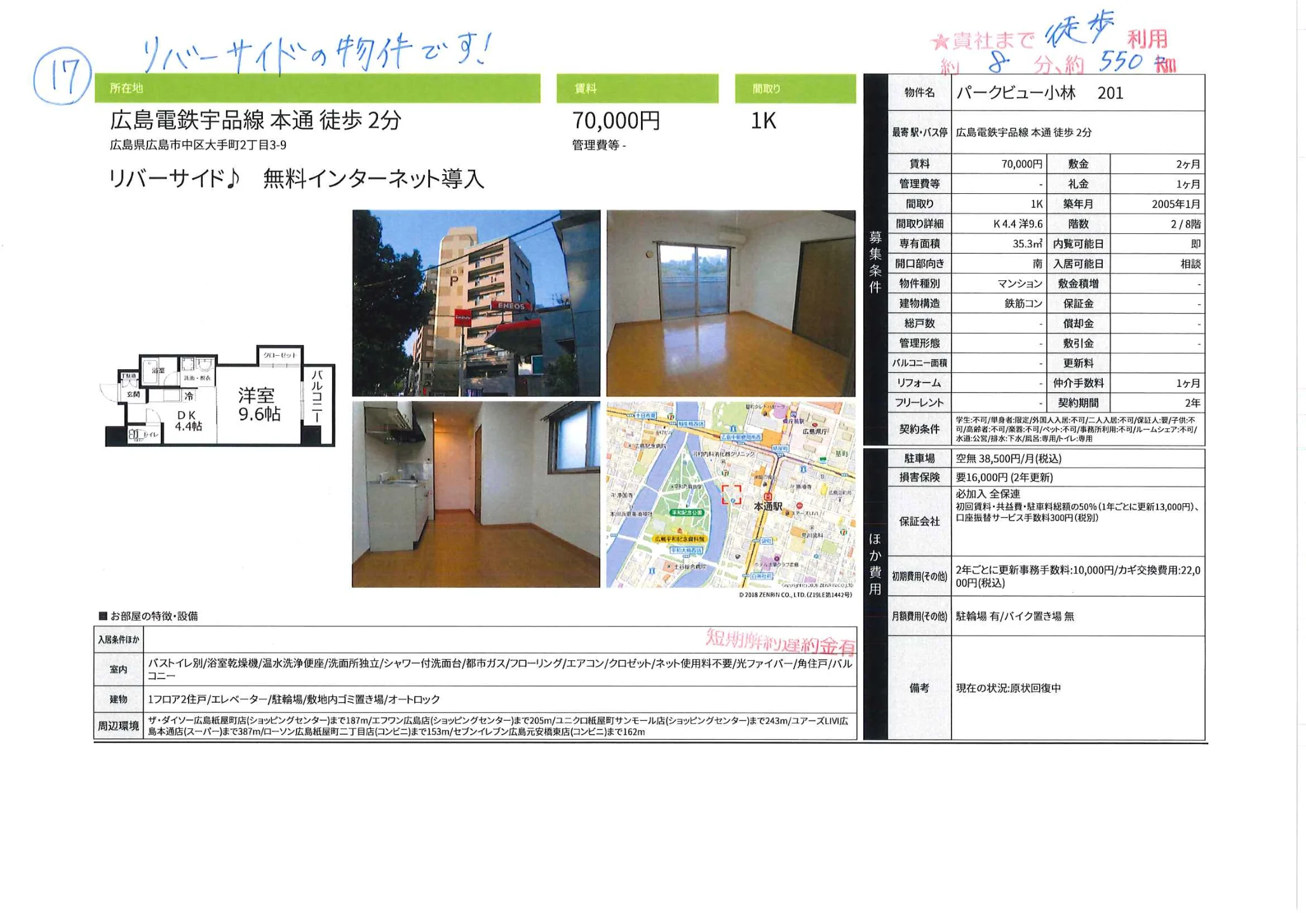 パークビュー小林 201 201号 0