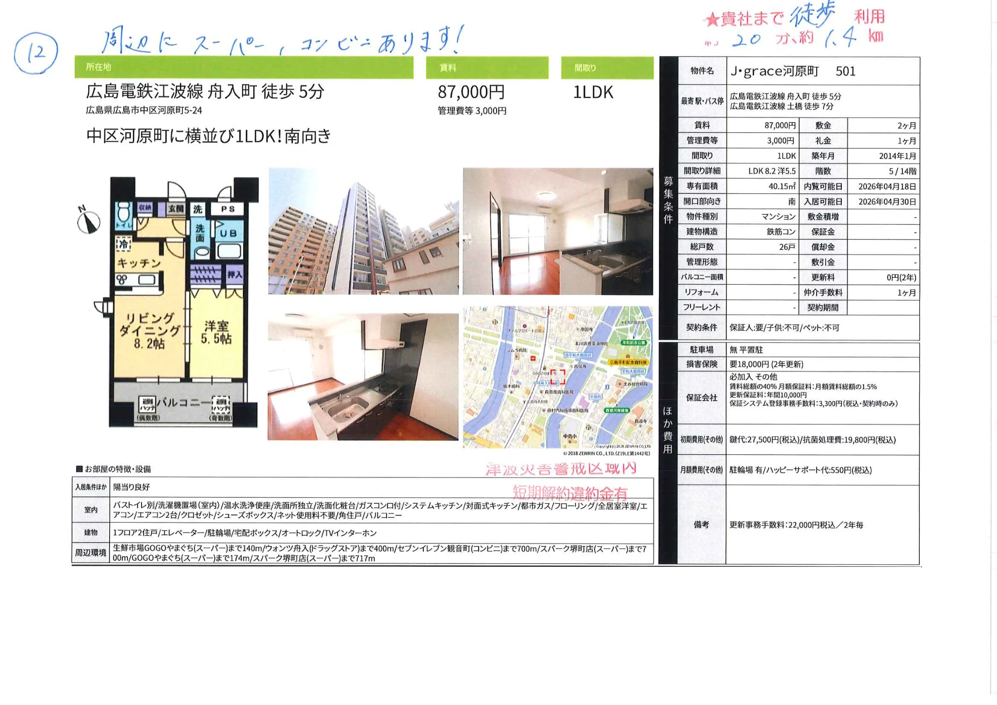 J・grace河原町 501 501号 0