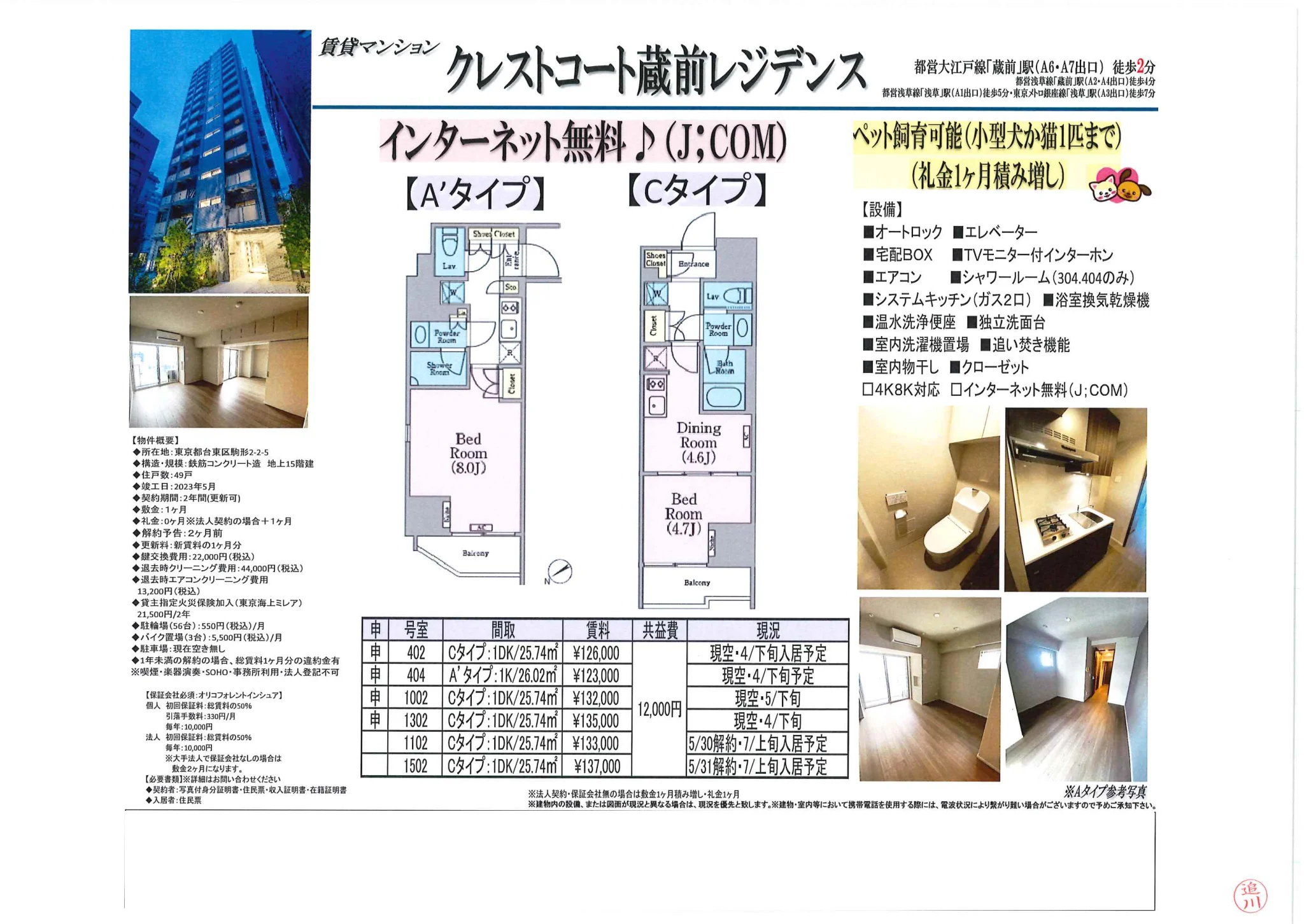 クレストコート前レジデンス 402 0