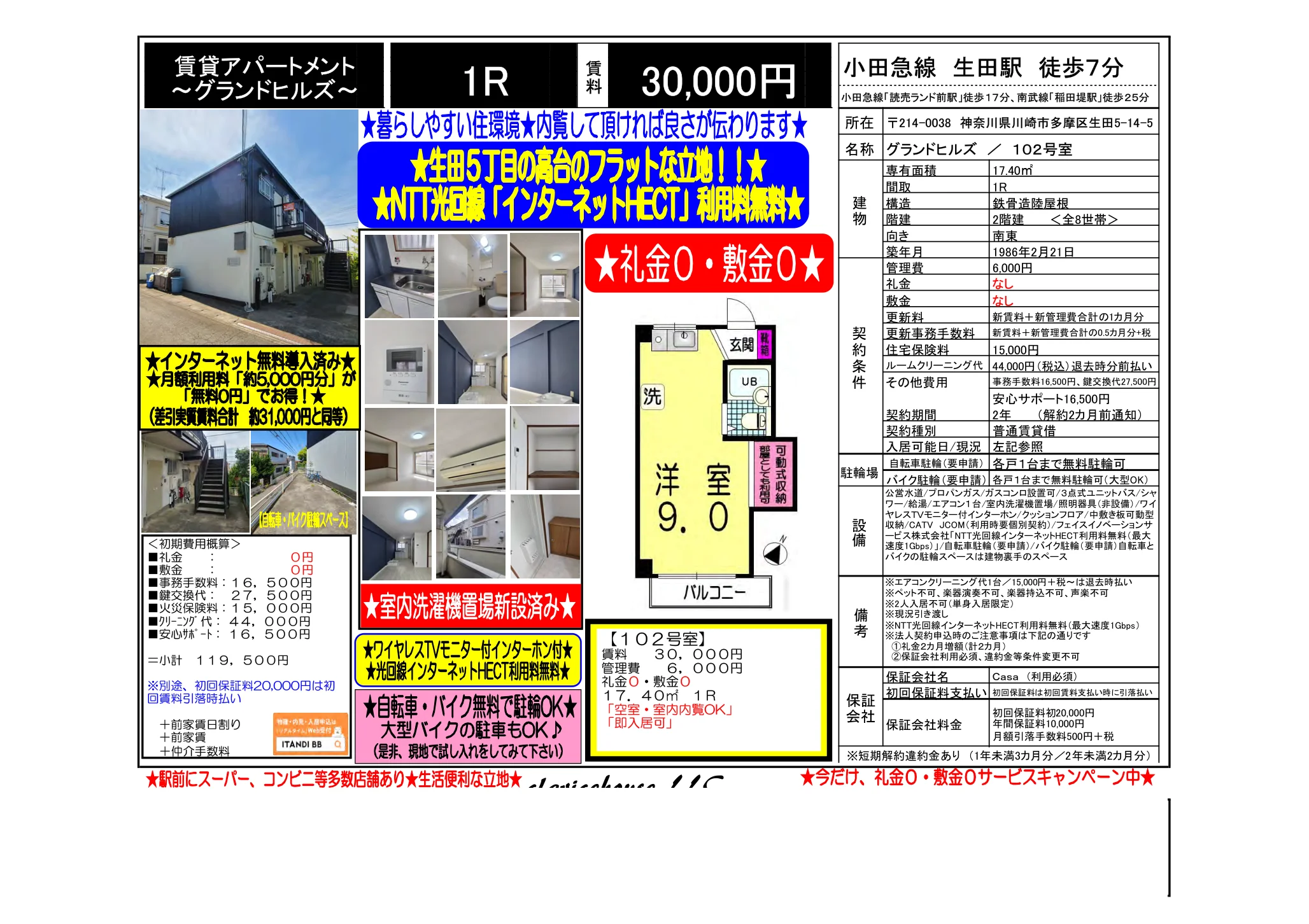 グランドヒルズ 102号 0