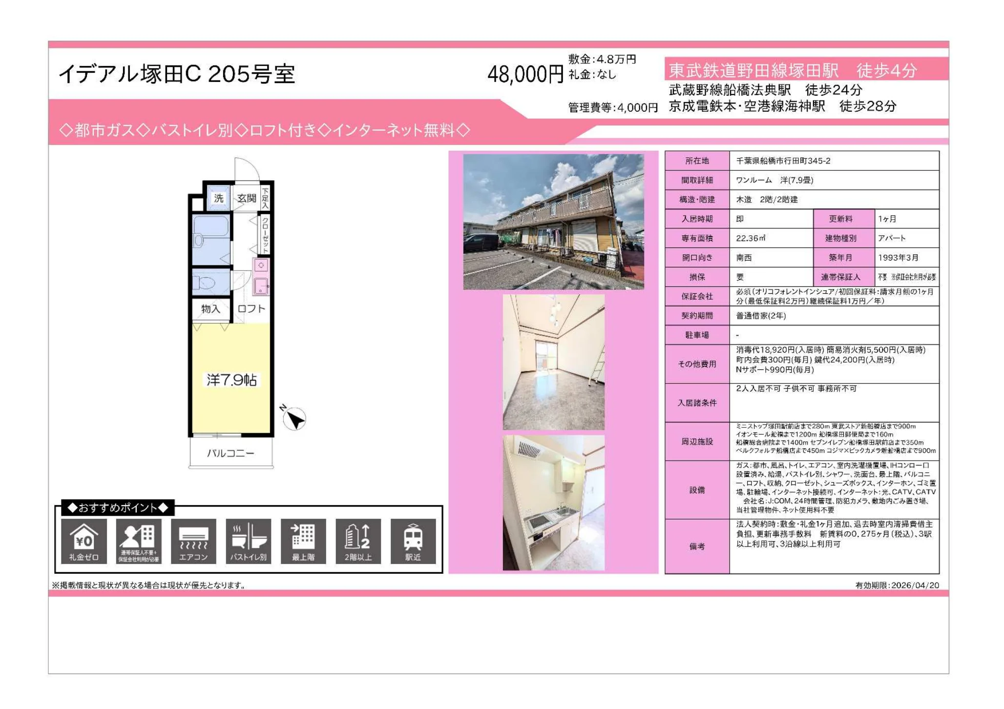 イデアル塚田 205号 0