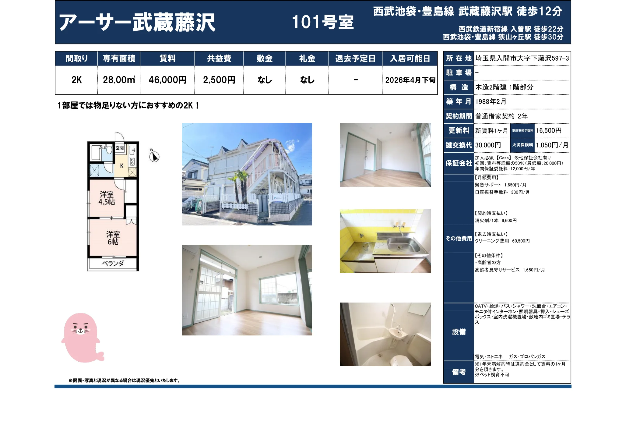アーサー武蔵藤沢 101号 0