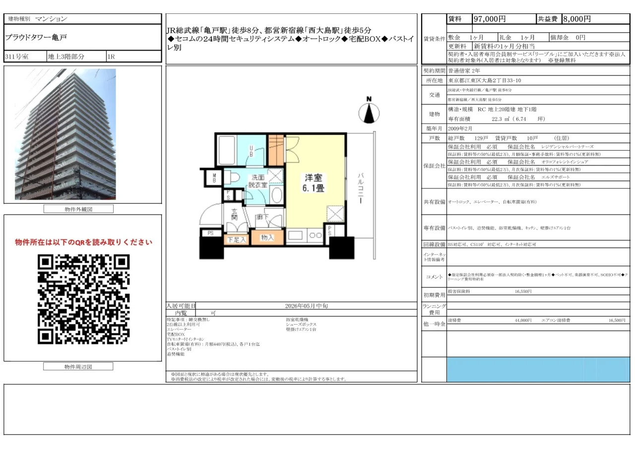 Studio Condo in Ojima 3