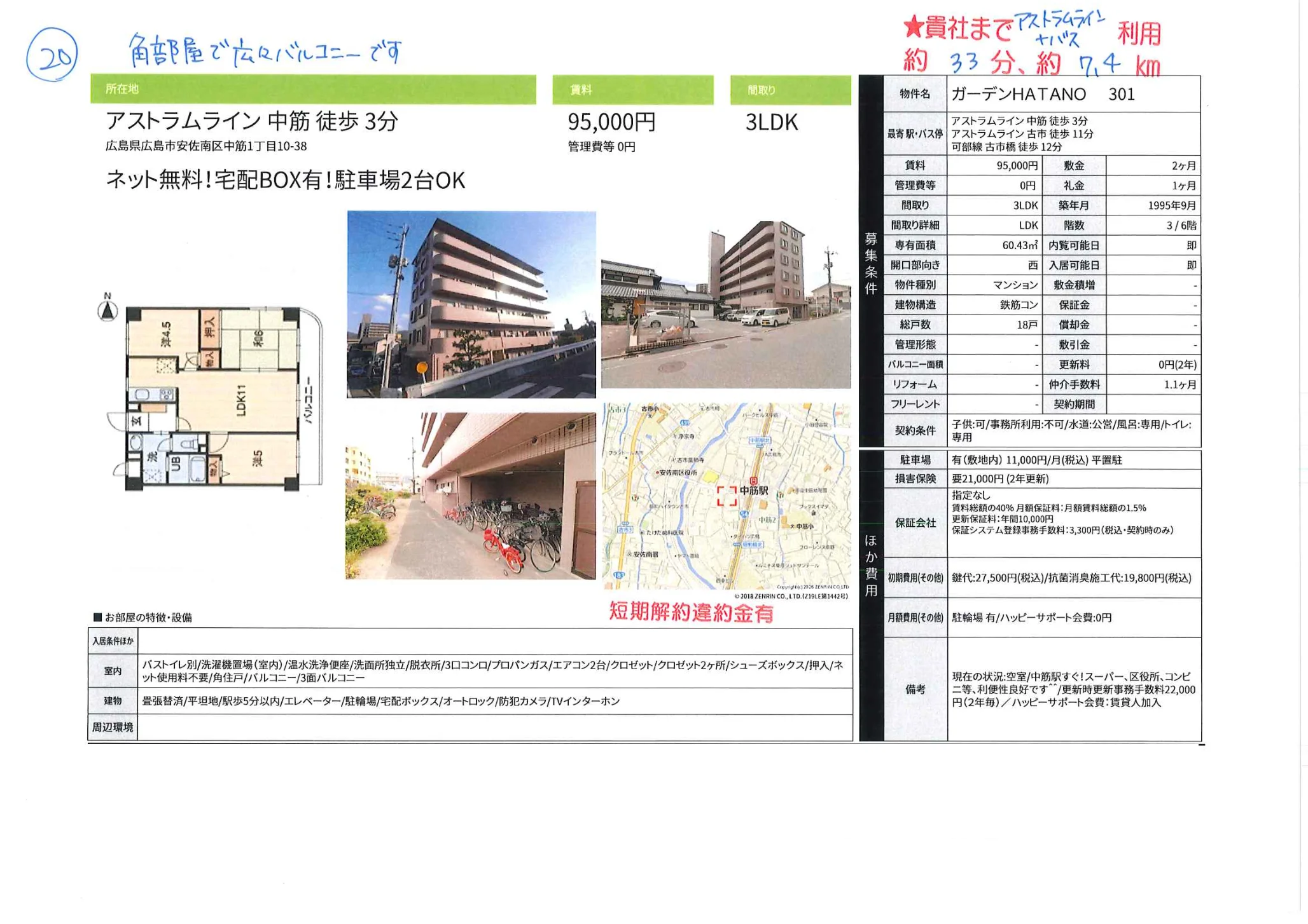 ガーデンHATANO 301 301号 0