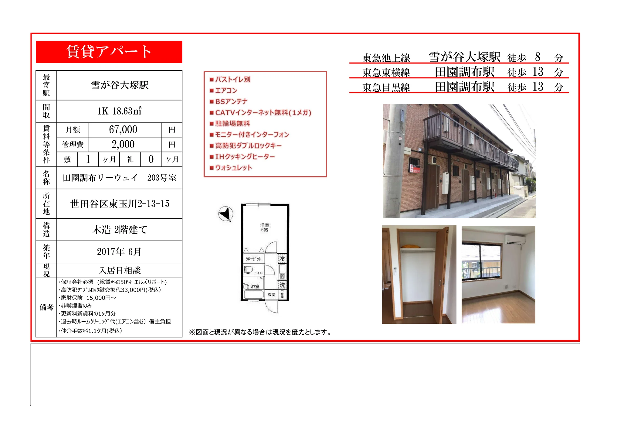 田園調布リーウェイ 203号室 203号 0