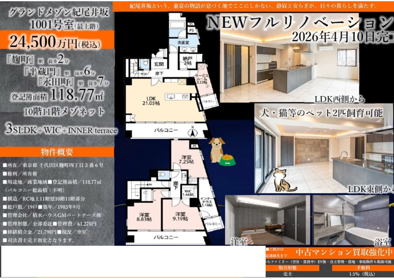 High-End 3-Bedroom Condo Near Station in Kojimachi 10