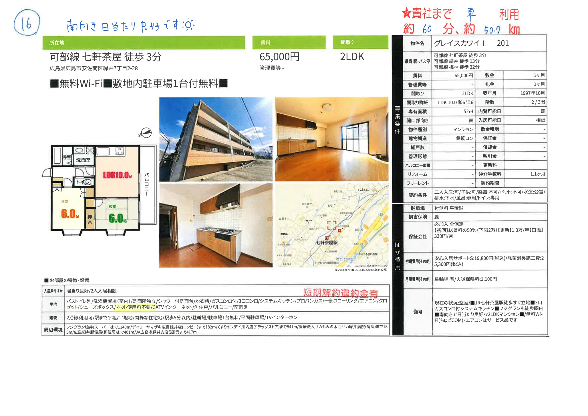 グレイスカワイ 201 201号 0