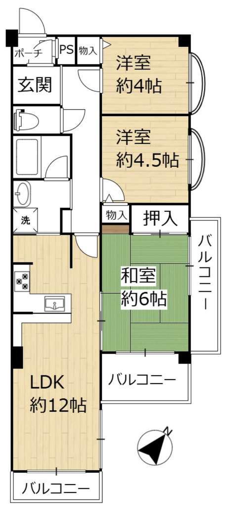 Well-Kept 3-Bedroom Condo in Kinugasa akasakacho 1