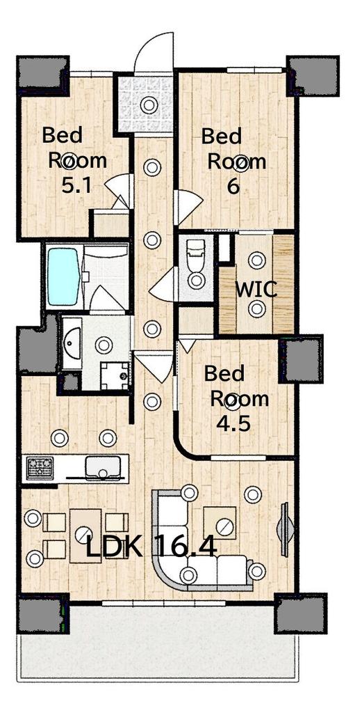 3-Bedroom Condo Near Station in Sagisu 9