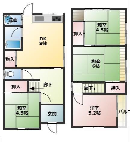 奈良県生駒郡斑鳩町法隆寺東２丁目３－１３ 貸家 2