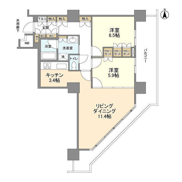 2-Bedroom Condo Near Station in Toyosu toyosusentabiru(chikai.kaiso 4