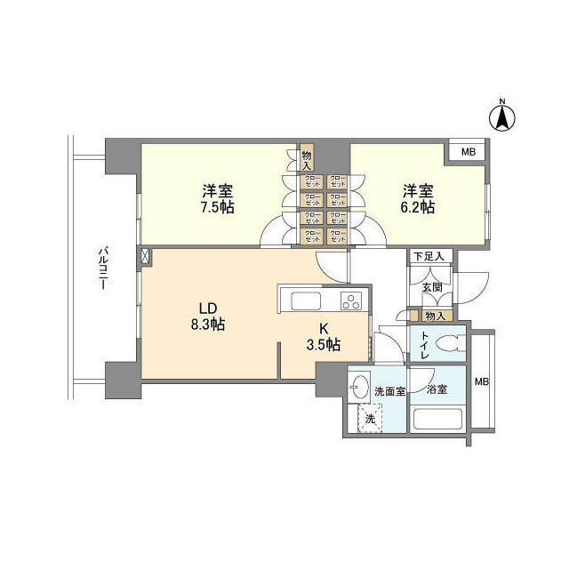 2-Bedroom Condo Near Station in Toyosu toyosusentabiru(chikai.kaiso 4