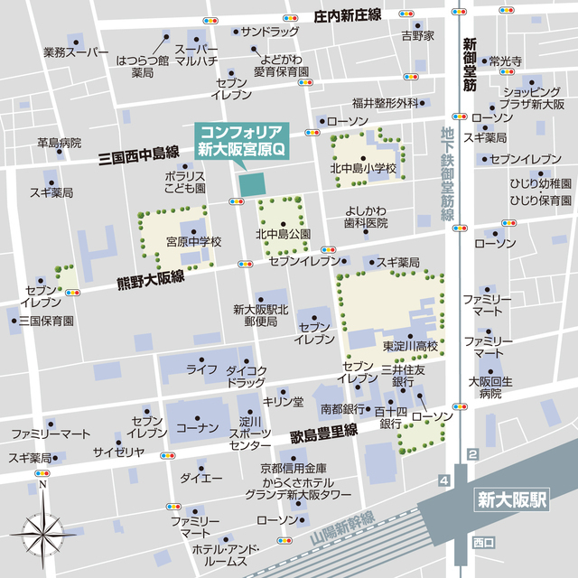 コンフォリア新大阪宮原Ｑ 1