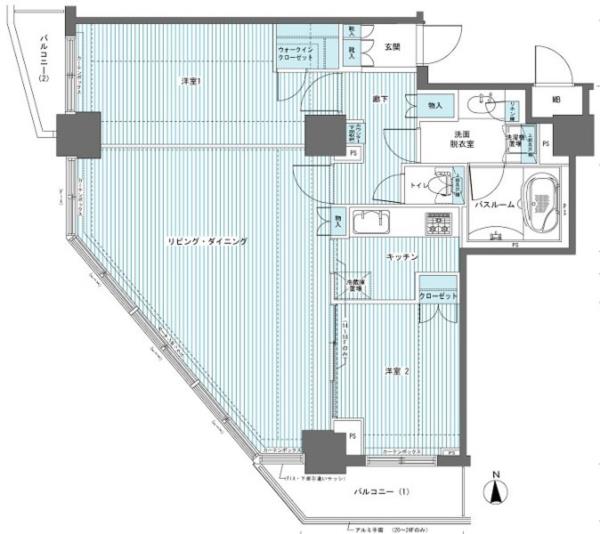 2-Bedroom Condo Near Station in Motoyoyogicho 1