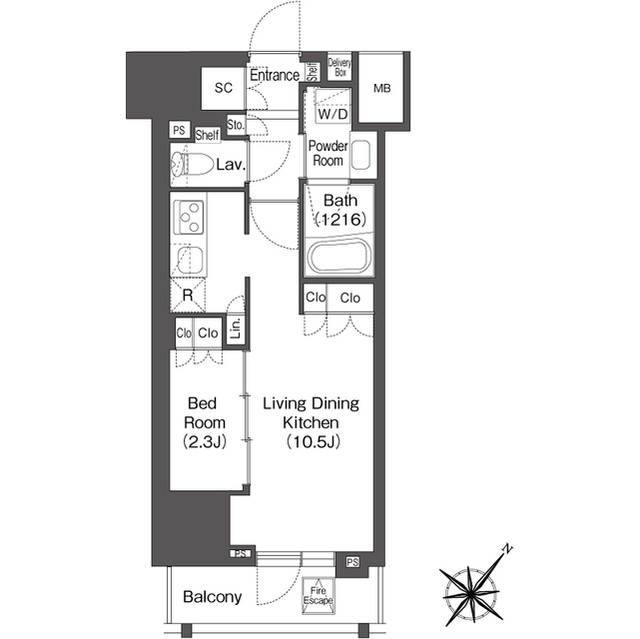 Modern 1-Bedroom Condo Near Station in Motoyoyogicho 9