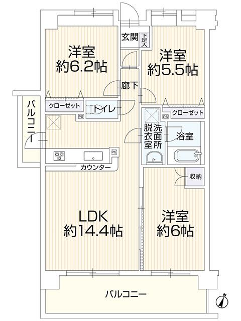 グリーンビレッジひばりが丘　６０４ 9