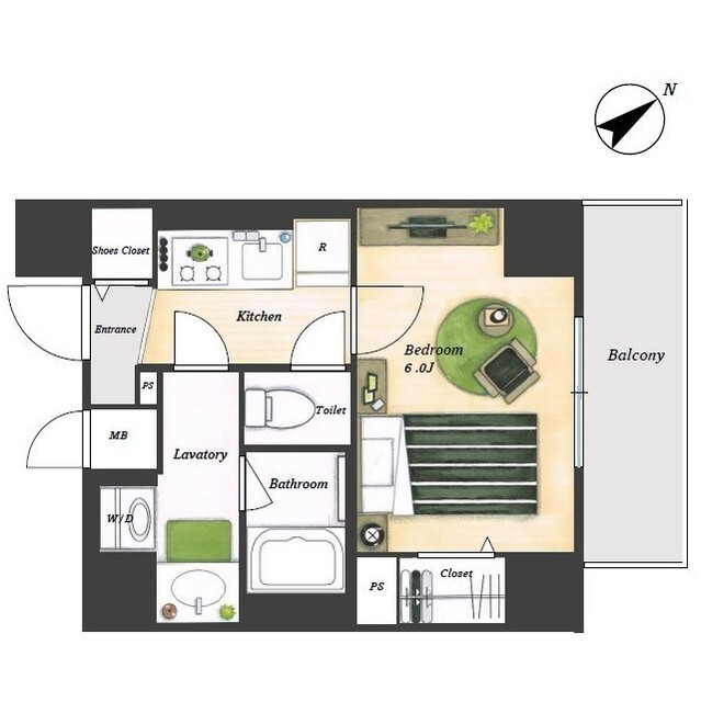 Modern Studio Condo Near Station in Eitai 9