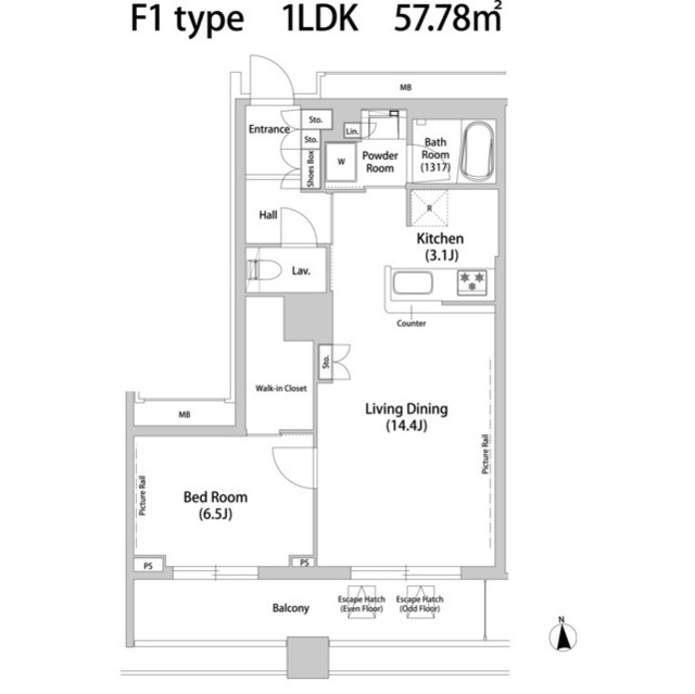 Modern 1-Bedroom Condo Near Station in Konan shinagawaintashiteic-to(chika 9