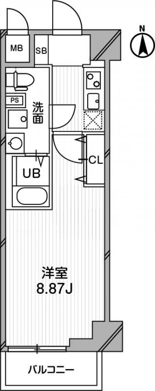 Modern Studio Condo Near Station in Takada 1
