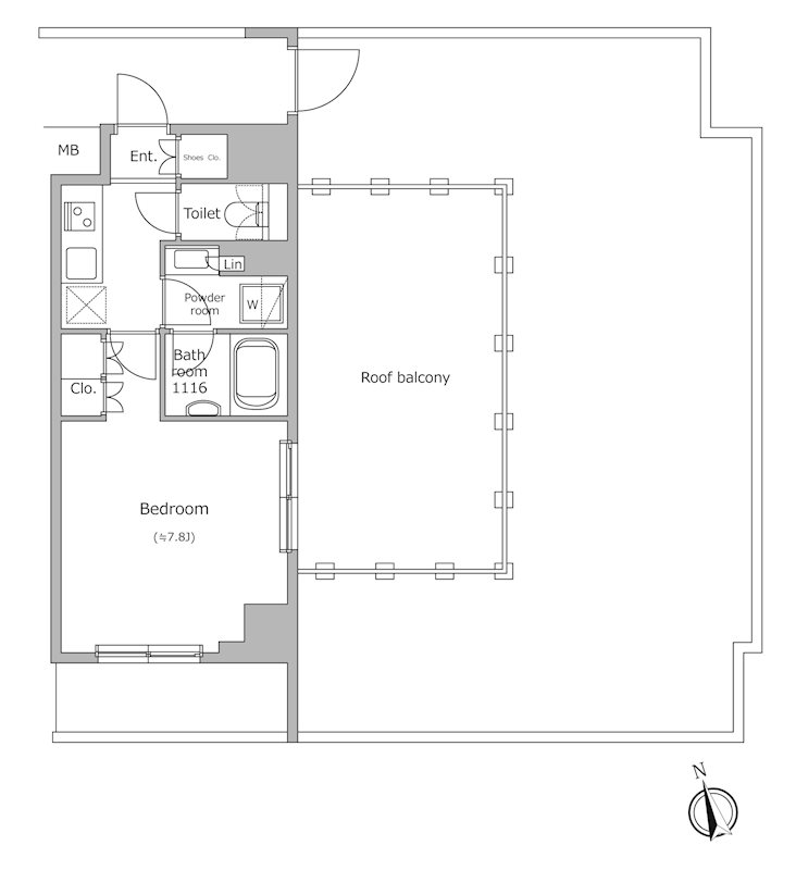 Modern Studio Condo in Shimomeguro 1