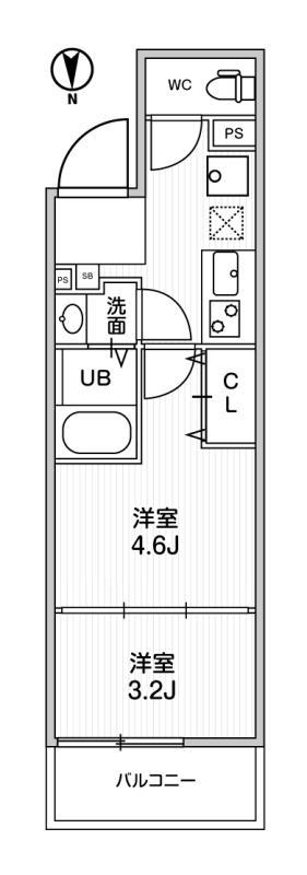 Brand New 2-Bedroom Condo Near Station in Nakakasai 1
