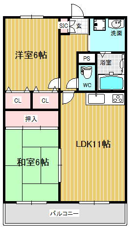 2-Bedroom Condo Near Station in Tsurumibashi 1