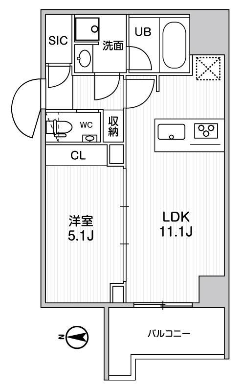 Modern 1-Bedroom Condo in Yokokawa 1
