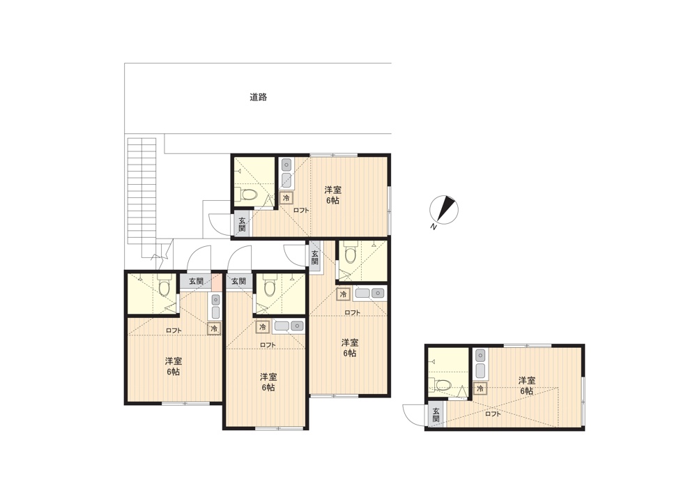 Studio Property in Shimosueyoshi 1